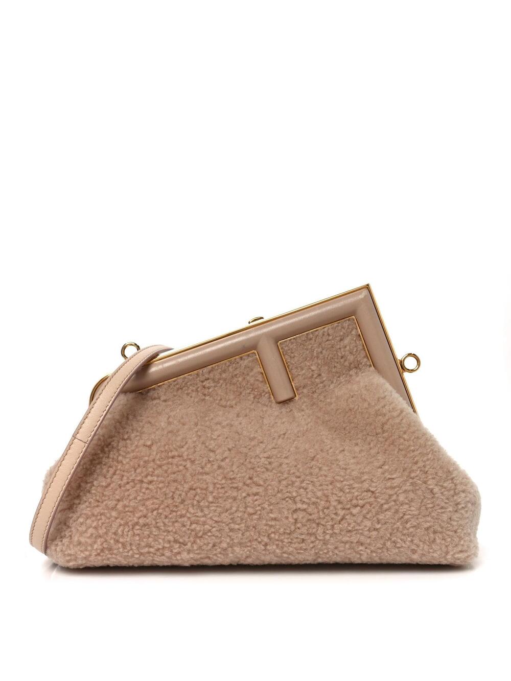 Shearling Small Fendi First Rosa #367077F13B